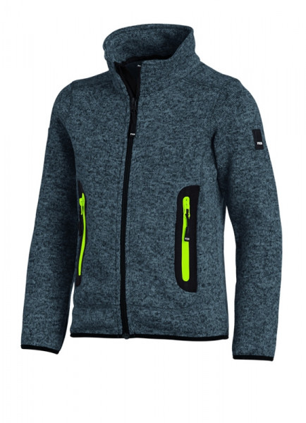 FHB MATS Strick-Fleece-Jacke Kinder , anthrazit