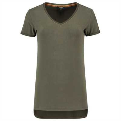 TRICORP, T-Shirt Premium V-Ausschnitt Damen, Army, 104006