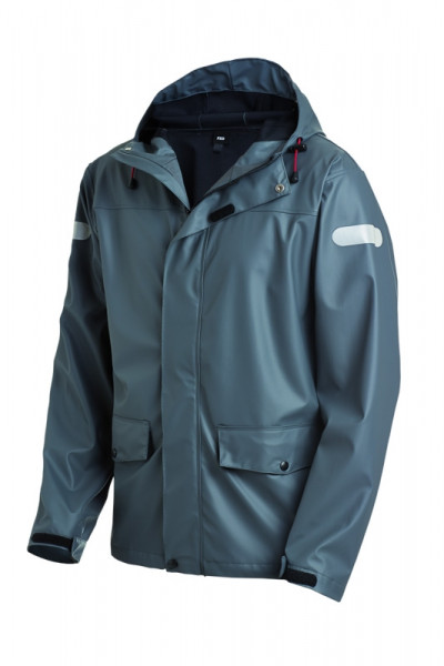 FHB RAINER PU-Stretch-Regenjacke, anthrazit